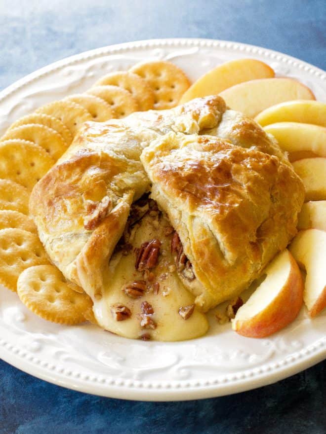 Baked Brie on a plate