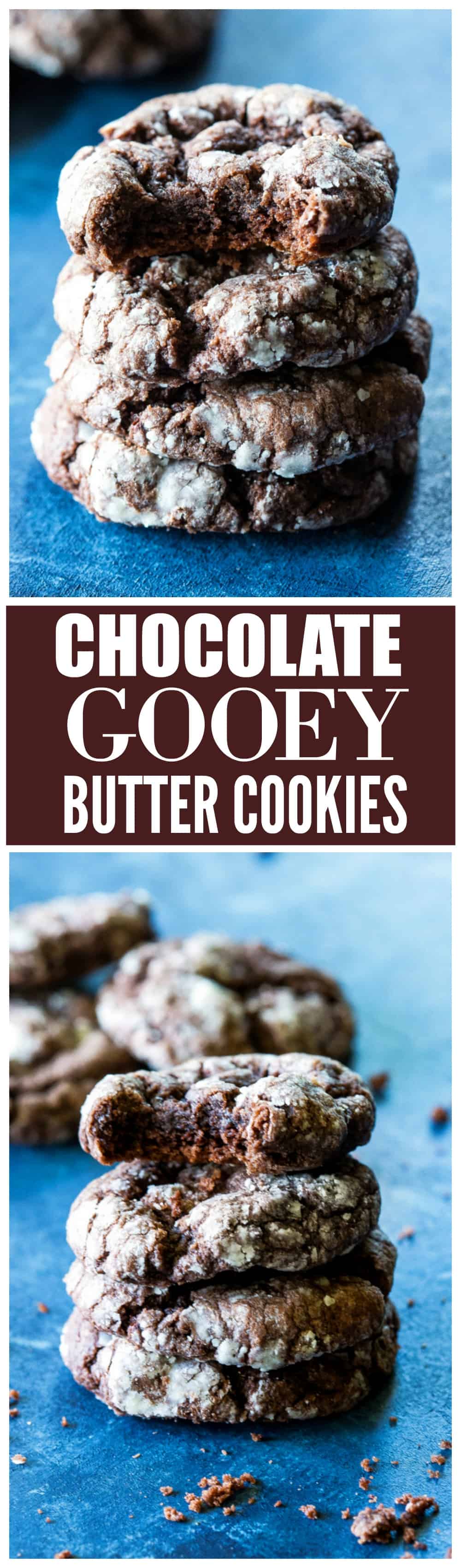 Chocolate Ooey Gooey Butter Cookies - so easy and so good. #chocolate #ooey #gooey #butter #cookies