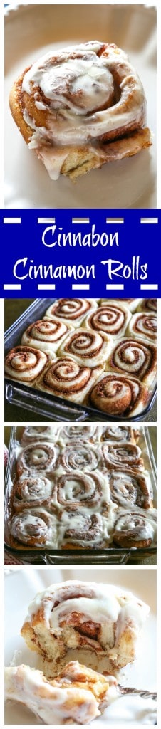 Copycat Cinnabon Cinnamon Rolls - one of my favorite recipes of all time! I could eat a whole pan. #copycat #cinnabon #cinnamon #rolls #breakfast #christmas #recipe