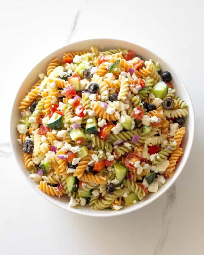 Feta and Vegetable Rotini Salad