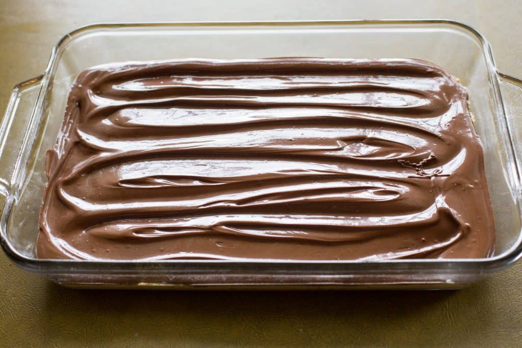 melted chocolate swirled
