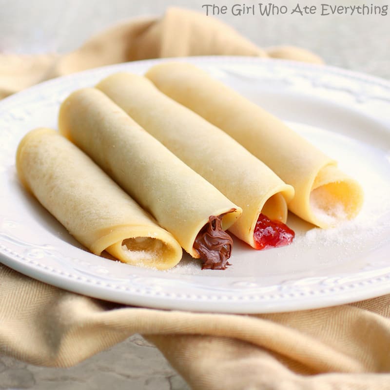 Jelly Roll Pancakes on a plate