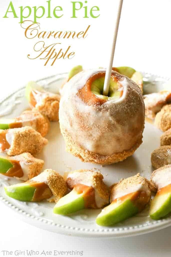 Apple Pie Caramel Apple - just like the ones at Disney World but way better and way cheaper. the-girl-who-ate-everything.com