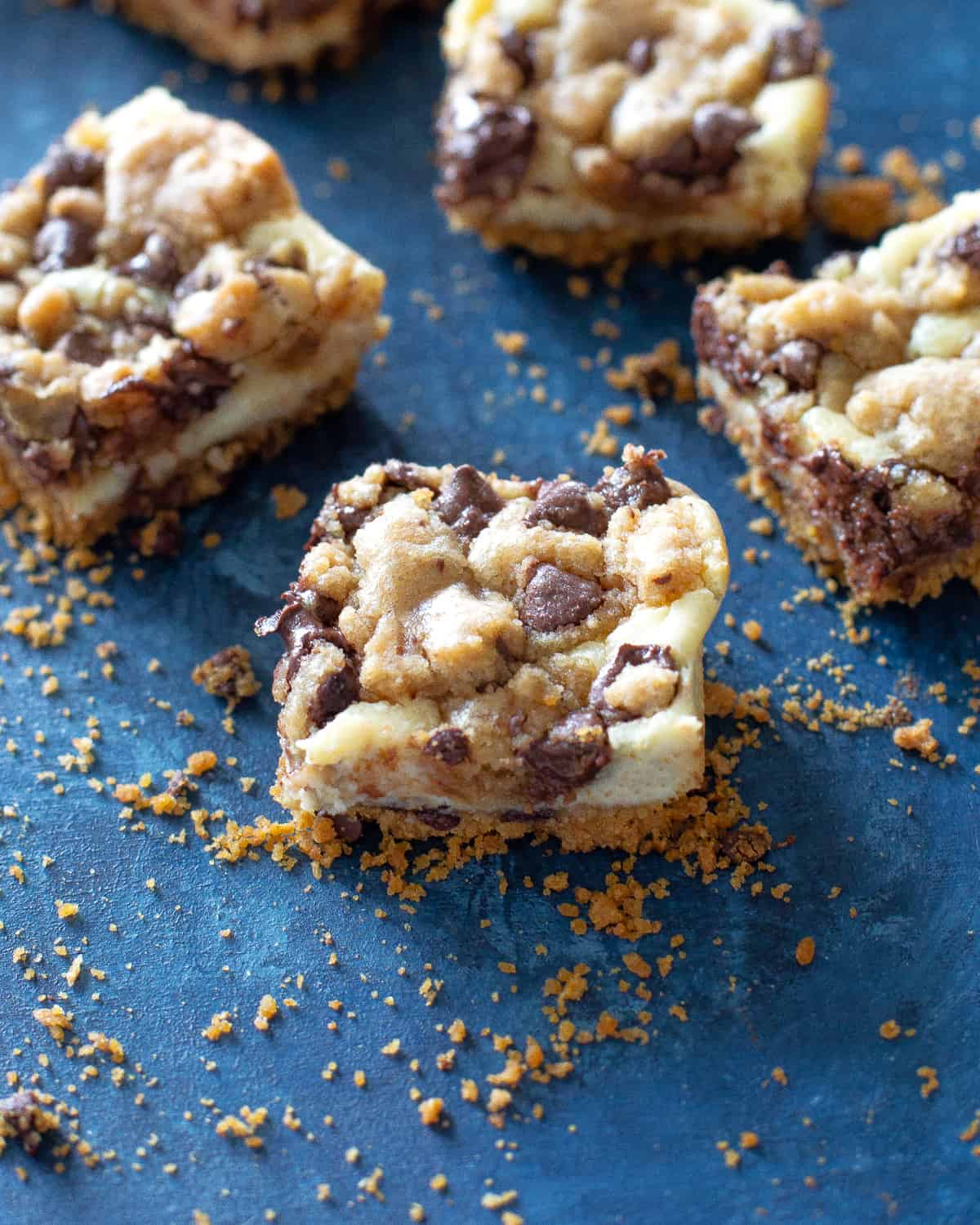 Chocolate Chip Cookie Dough Cheesecake Bars