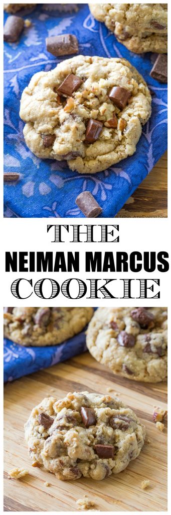 The Neiman Marcus Cookie - blended oats give the cookie a chewy texture with chocolate and nuts! Worth all the hype. the-girl-who-ate-everything.com