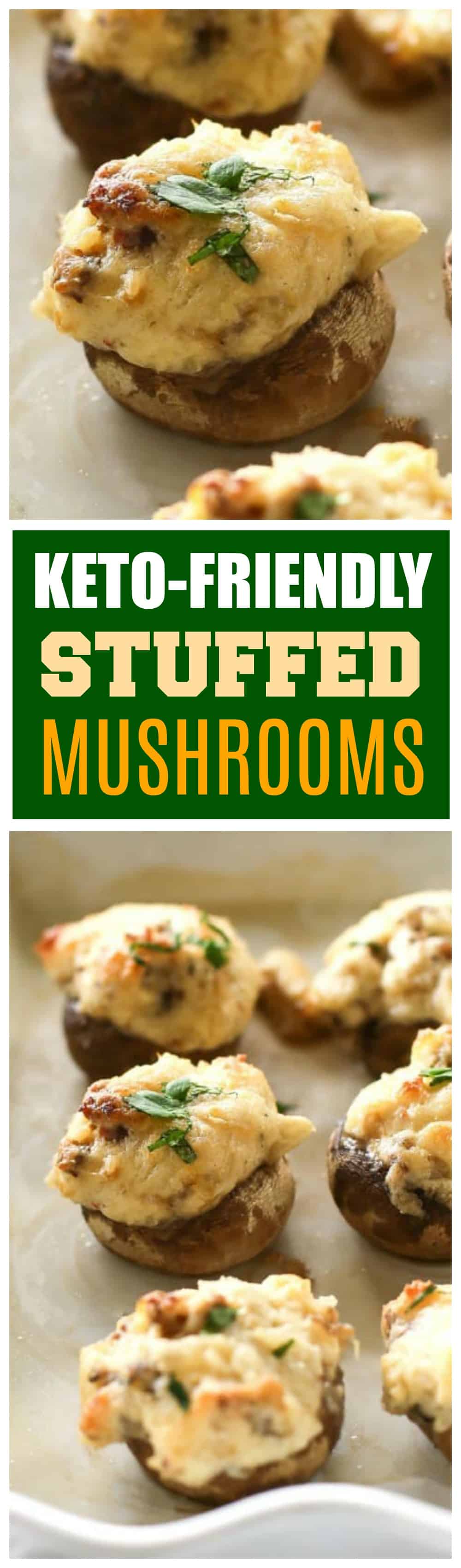 These Stuffed Mushrooms are keto friendly and low-carb. One of my favorite appetizers and gluten-free!