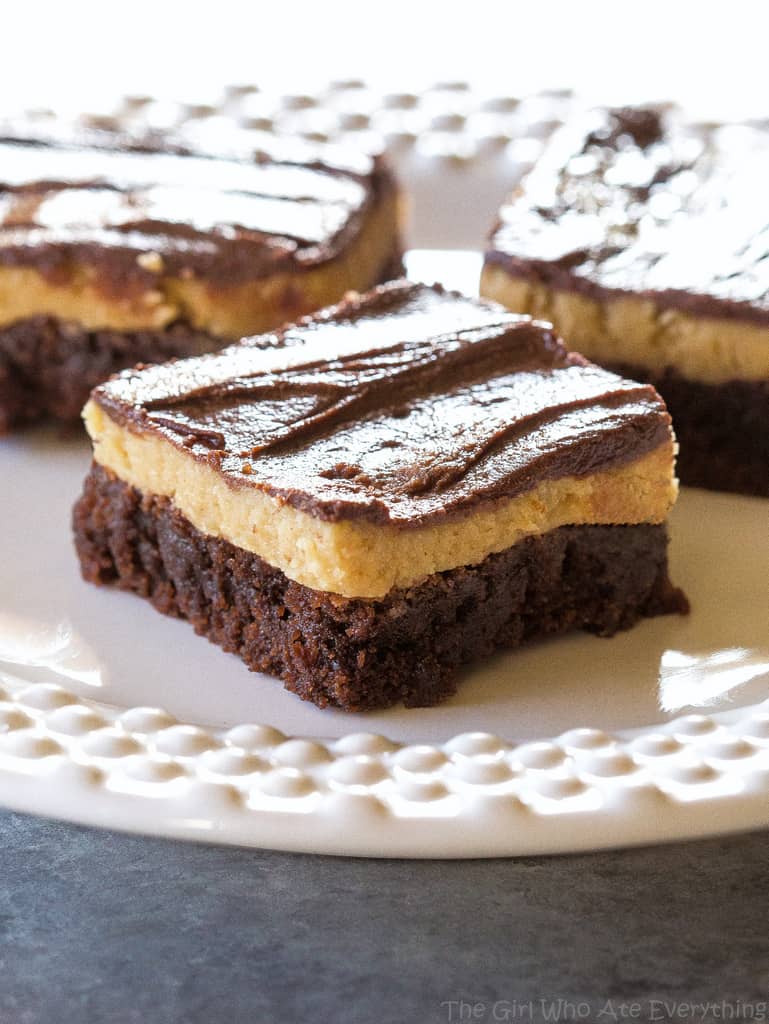 Buckeye Brownies on a plate