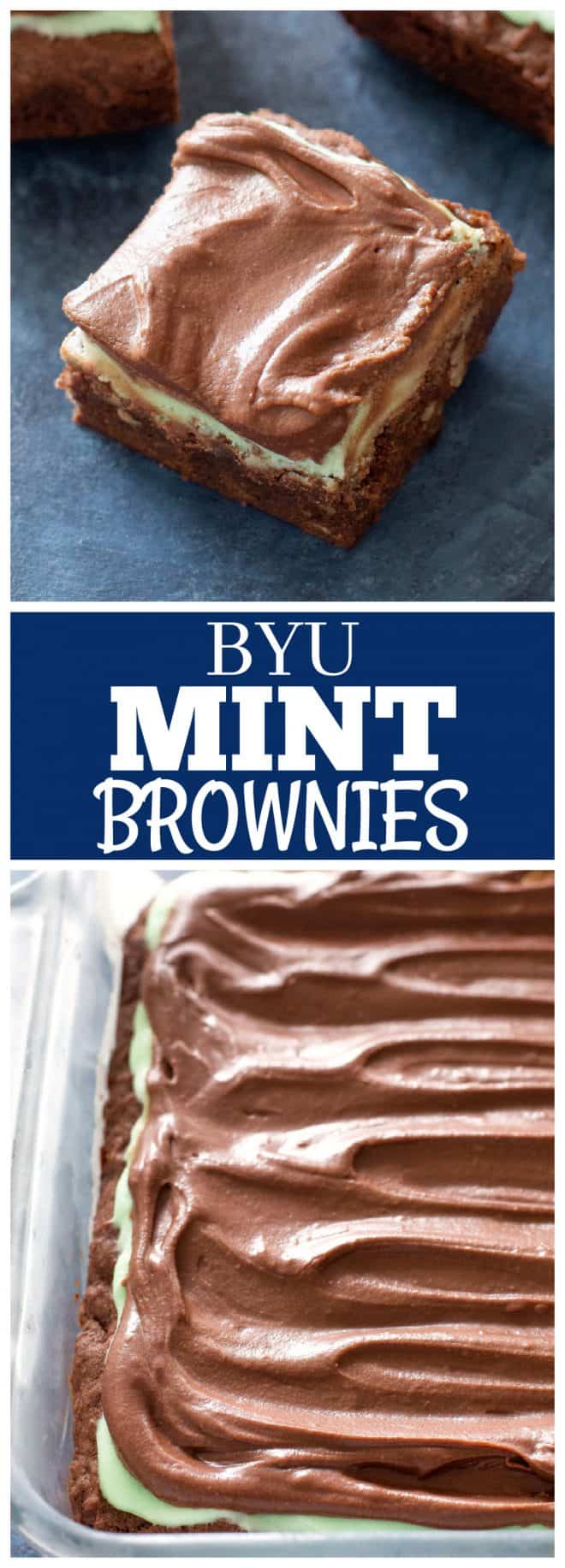 mint brownies with chocolate frosting