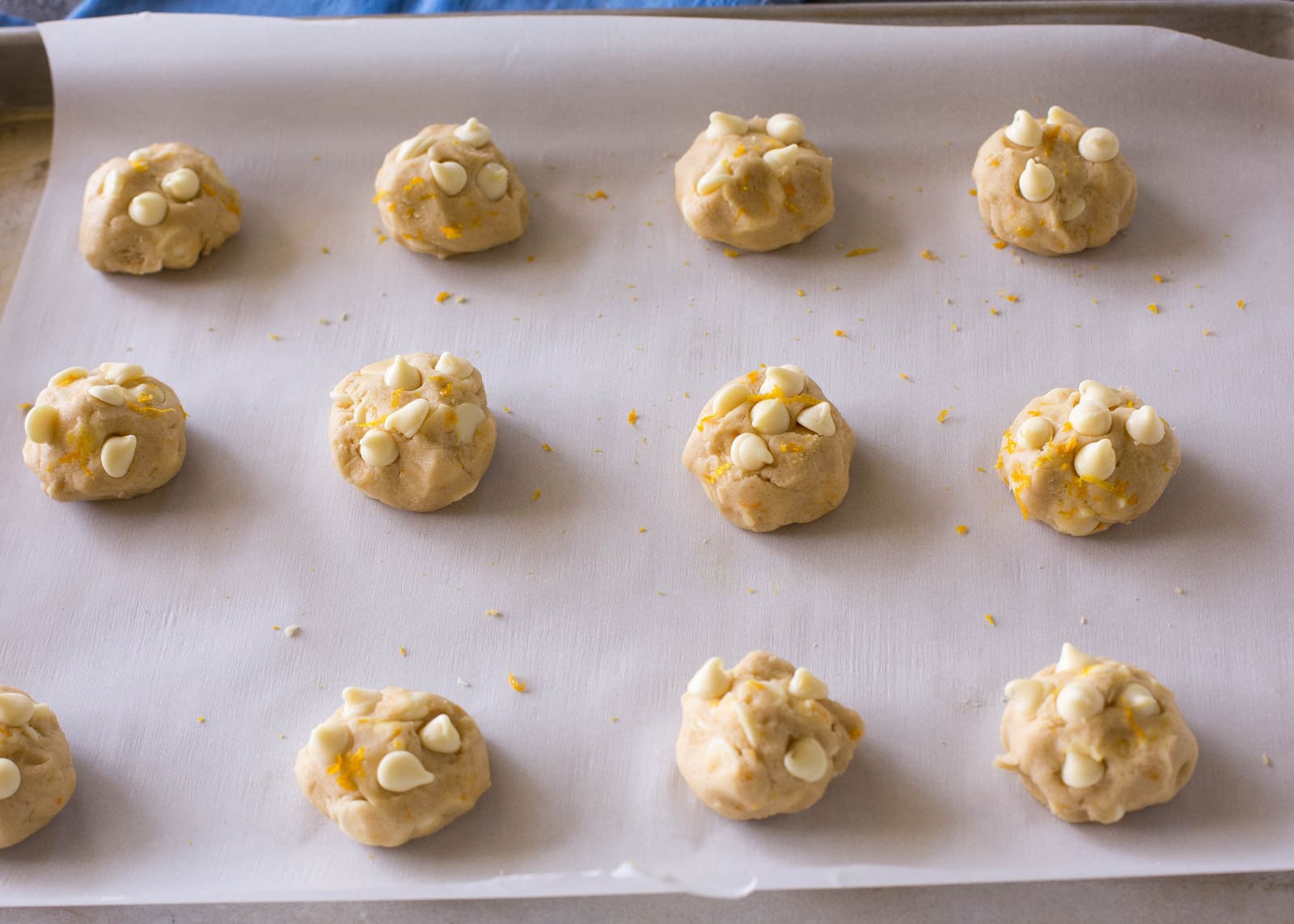 dough balls on sheet
