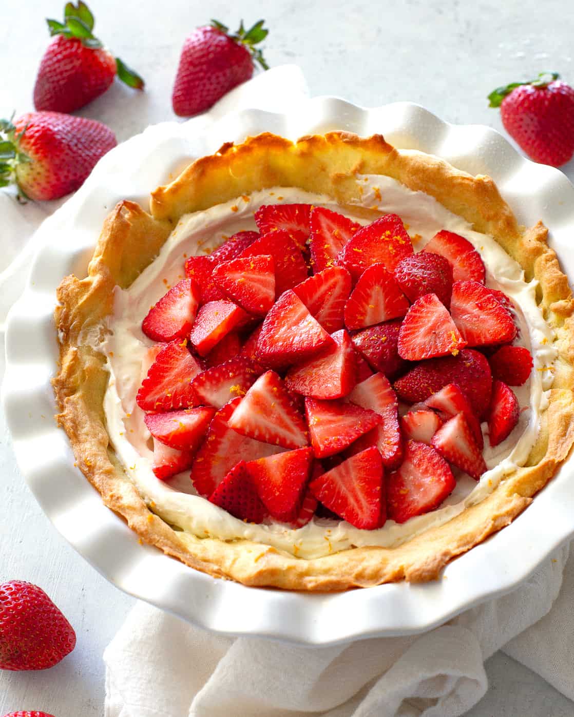 Strawberry Cream Puff Cake 
