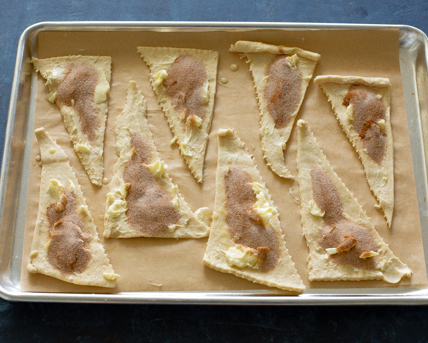 crescent dough with cinnamon
