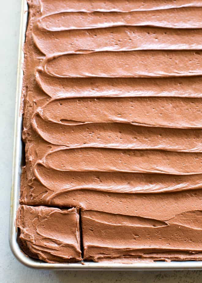Homemade brownies in a pan