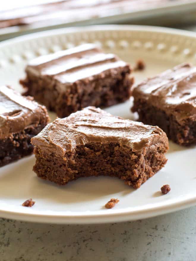 Homemade brownies with a bite 