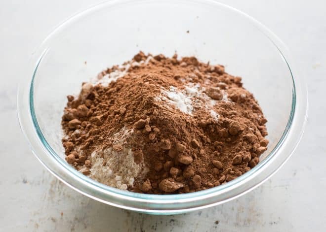cocoa and flour