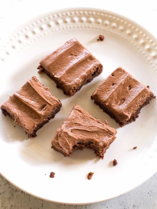 Homemade brownies with a bite 