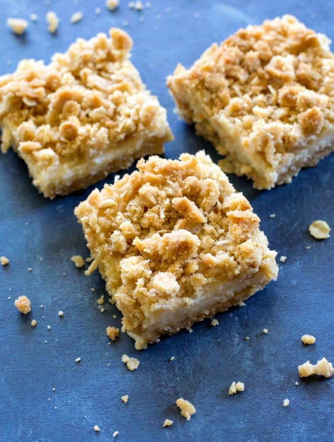 creamy lemon crumb squares