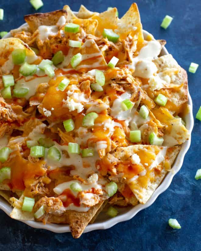 buffalo chicken nachos