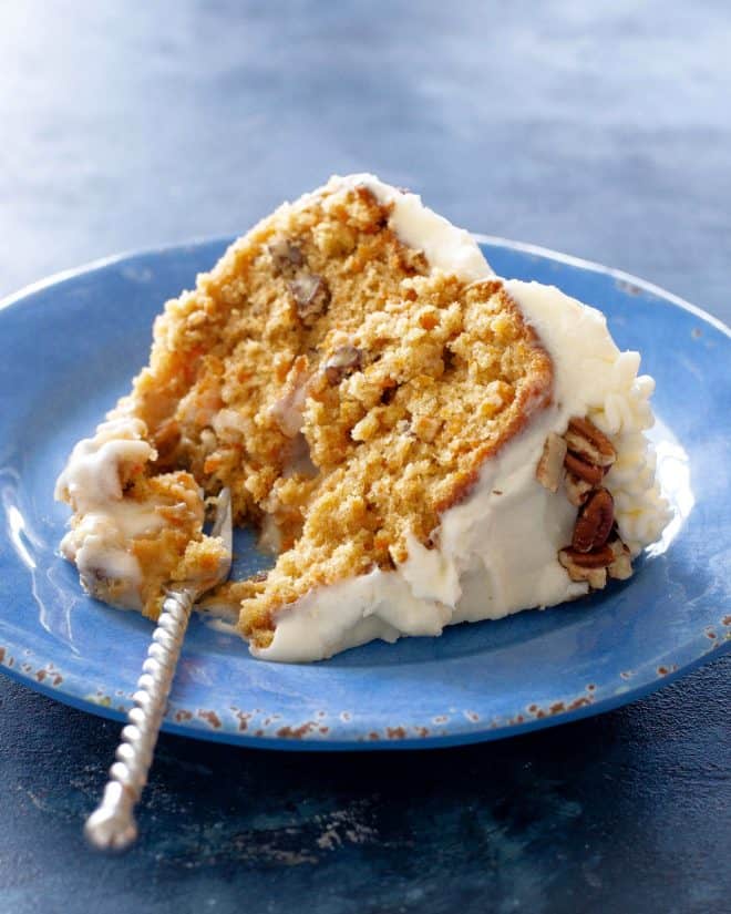 easter carrot cake slice