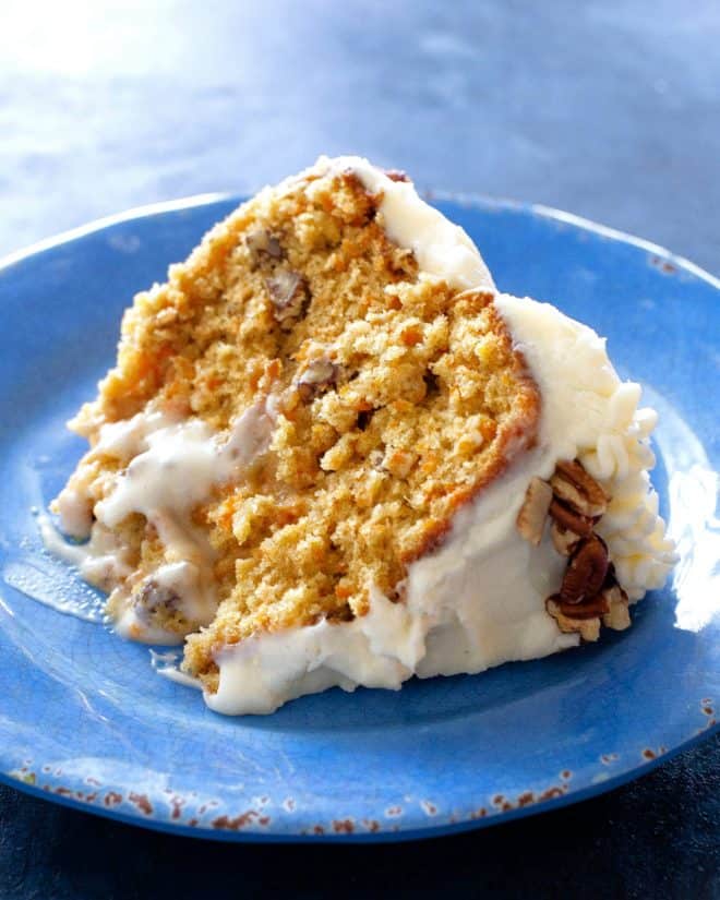 easter carrot cake slice