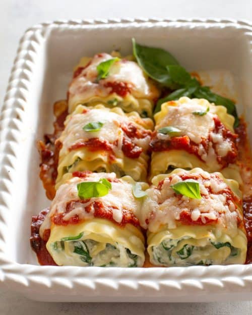 Lasagna Spinach Roll Ups