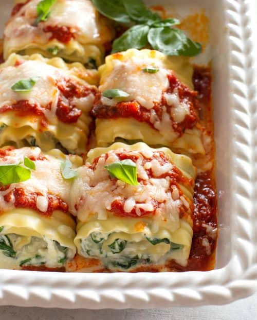 Lasagna Spinach Roll Ups
