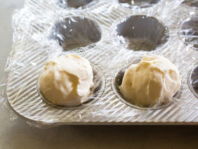 ice cream in a pan
