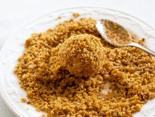 cornflakes on a plate