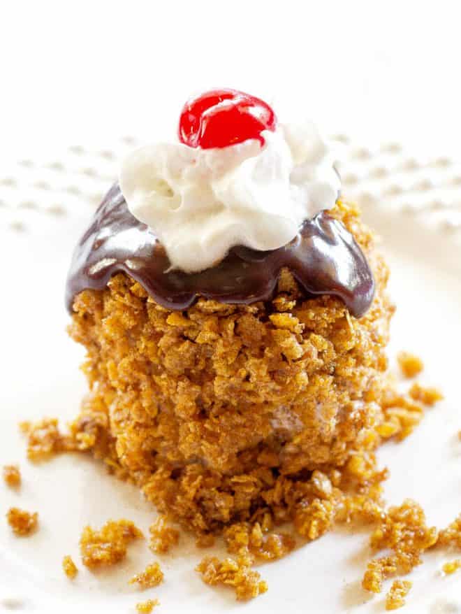 Fried Ice Cream on a plate