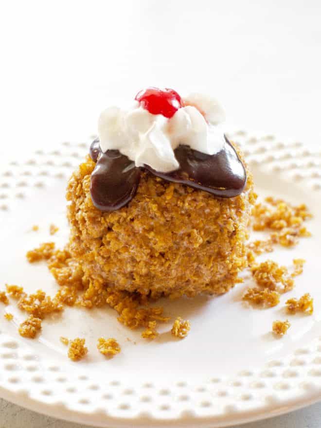Fried Ice Cream on a plate