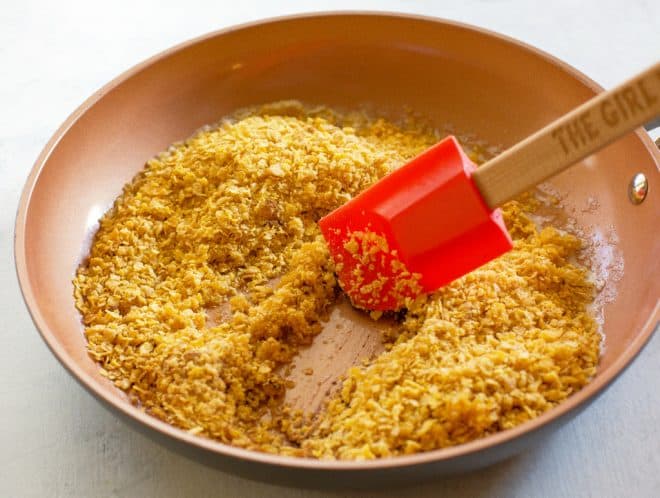 cornflakes in the pan