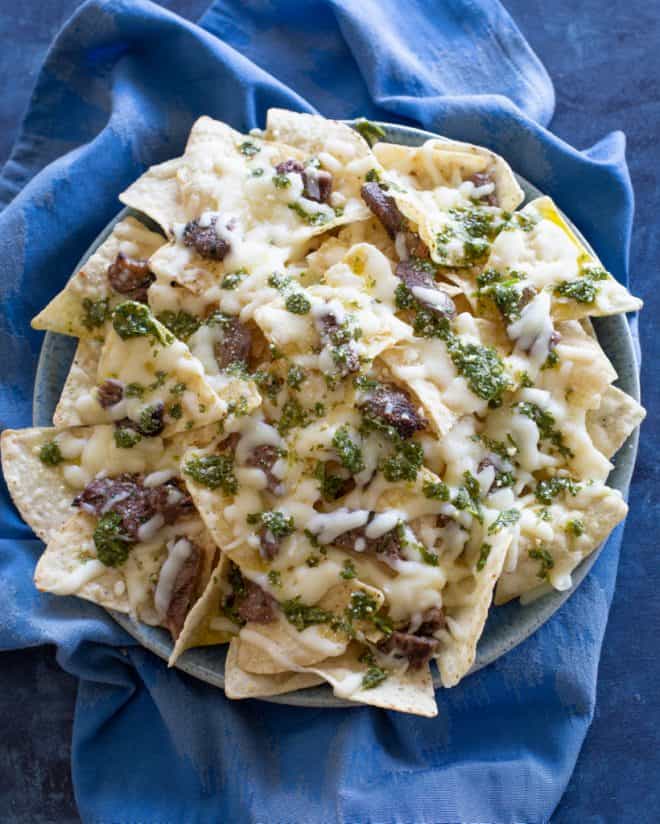 Steak Chimichurri Nachos
