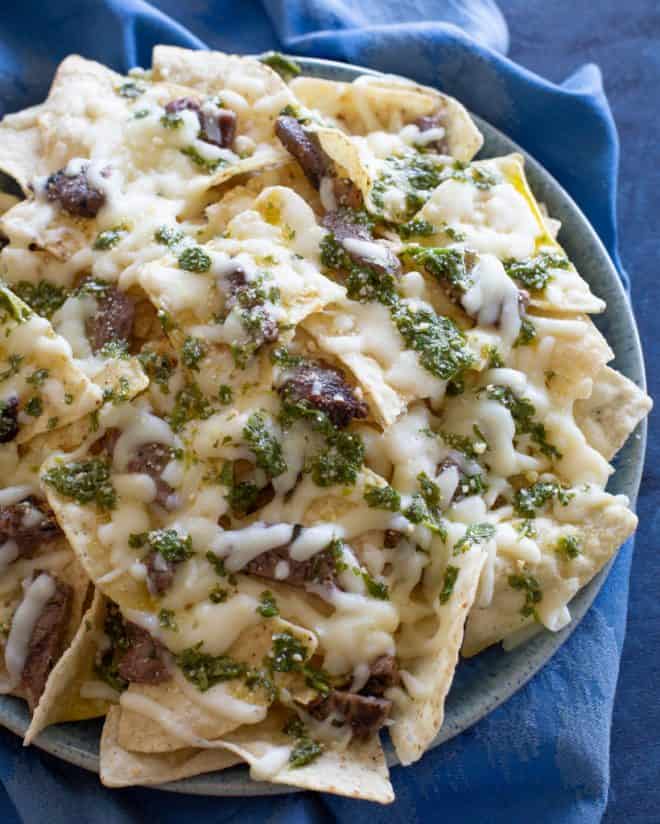Steak Chimichurri Nachos