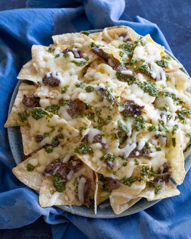 Steak Chimichurri Nachos
