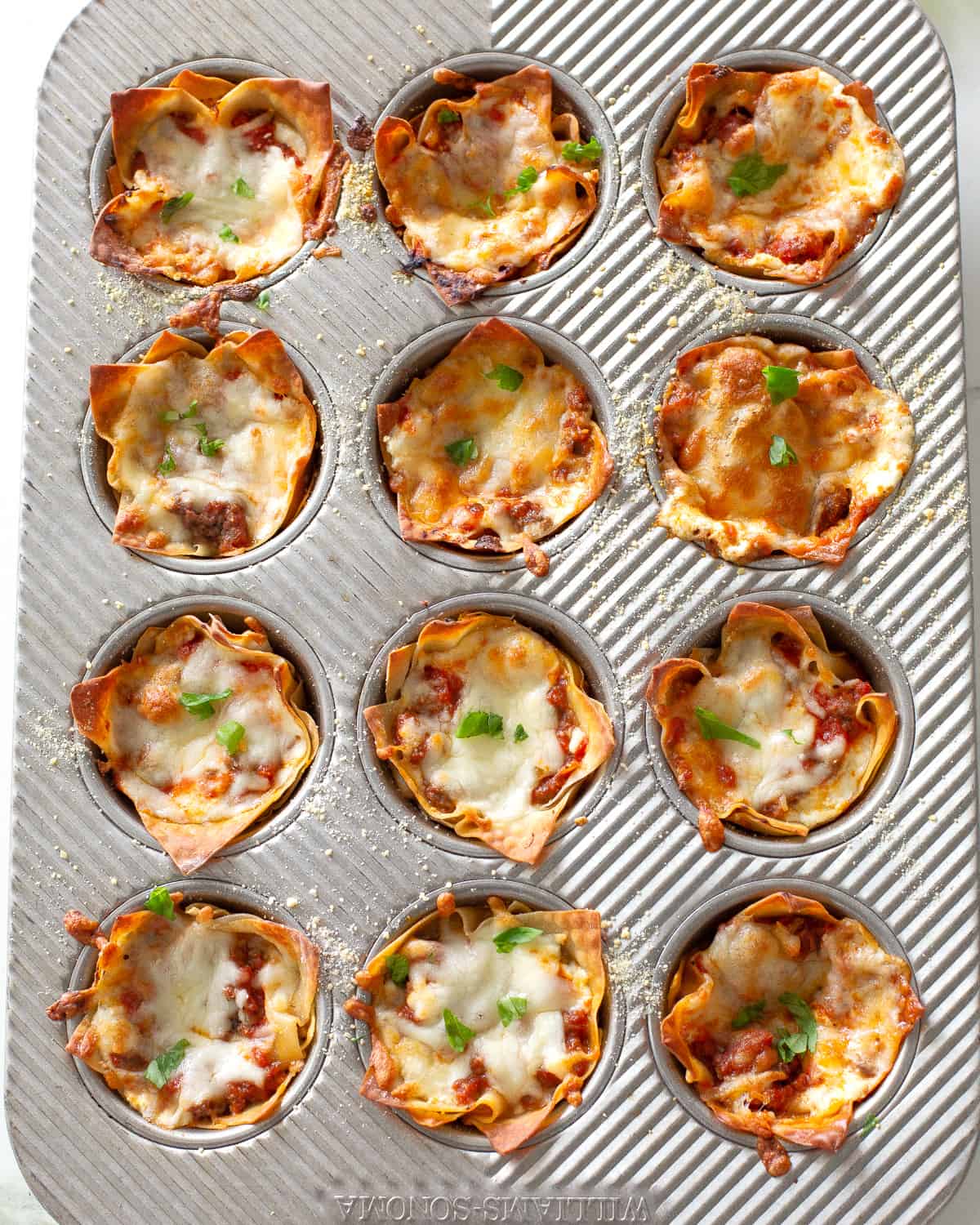 lasagna cupcakes