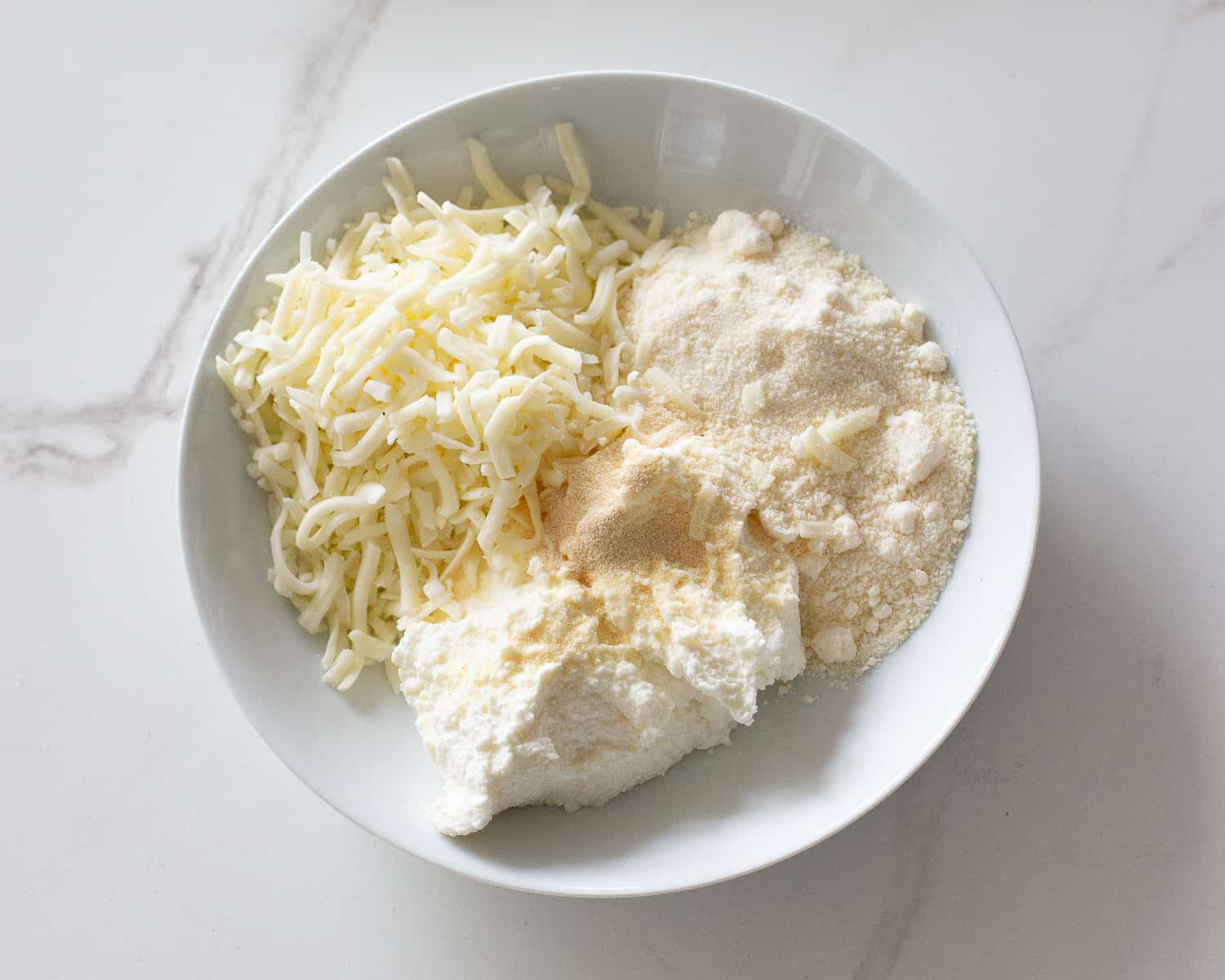 ricotta, mozzarella, and parmesan