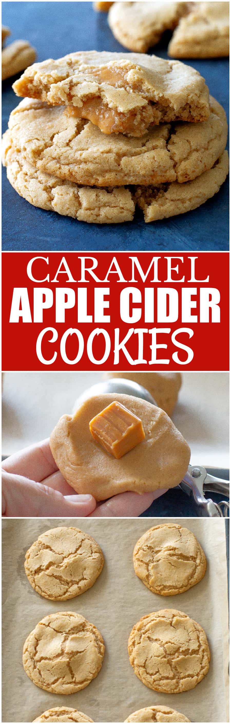 Caramel Apple Cider Cookies
