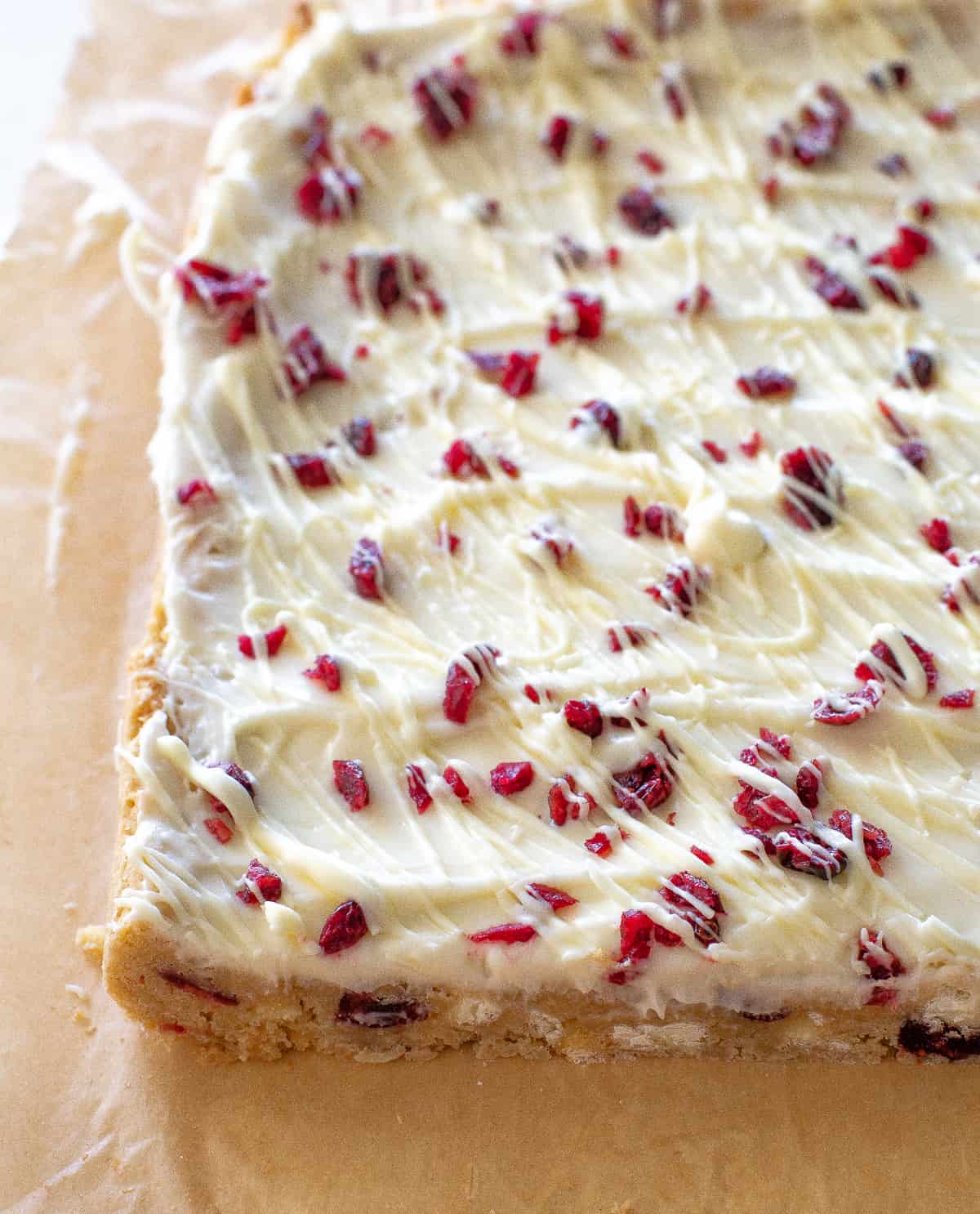 cut Cranberry Bliss Bars