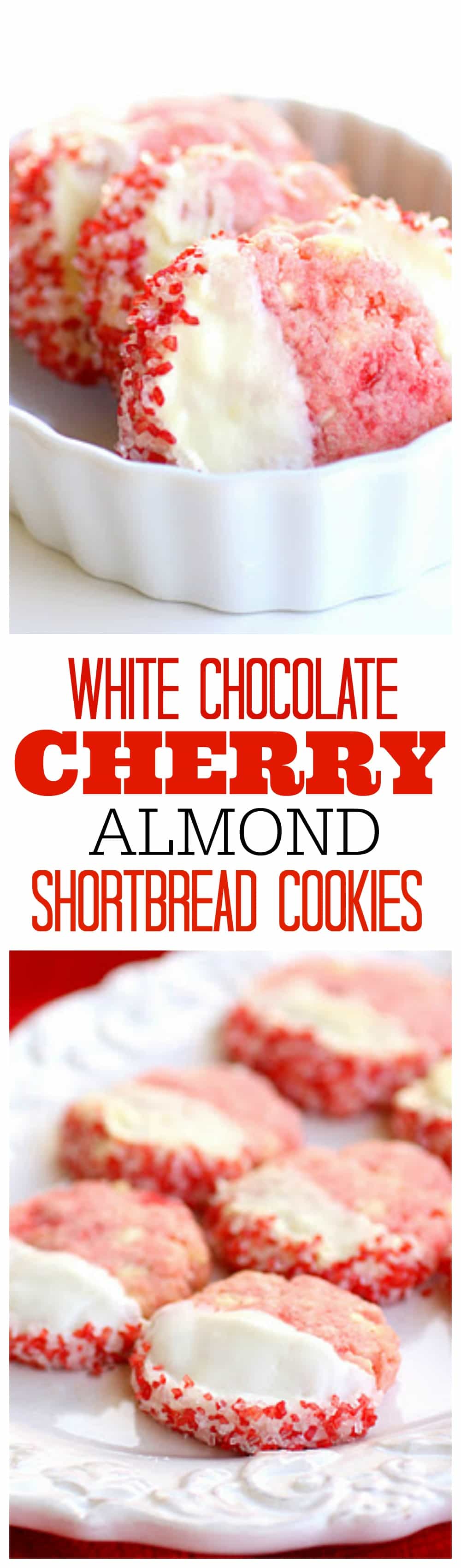 Shortbread Cherry Almond Cookies - so good and so festive. the-girl-who-ate-everything.com