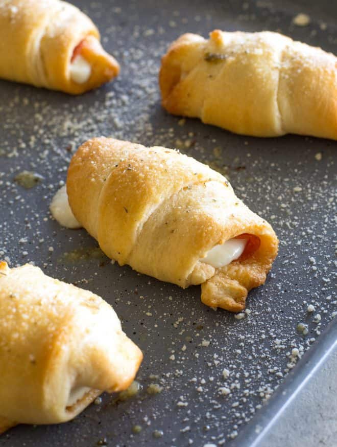 crescent dough on a pan