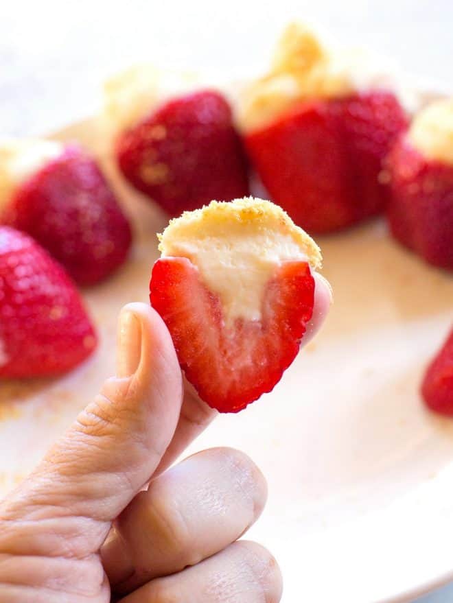 Cheesecake Stuffed Strawberries