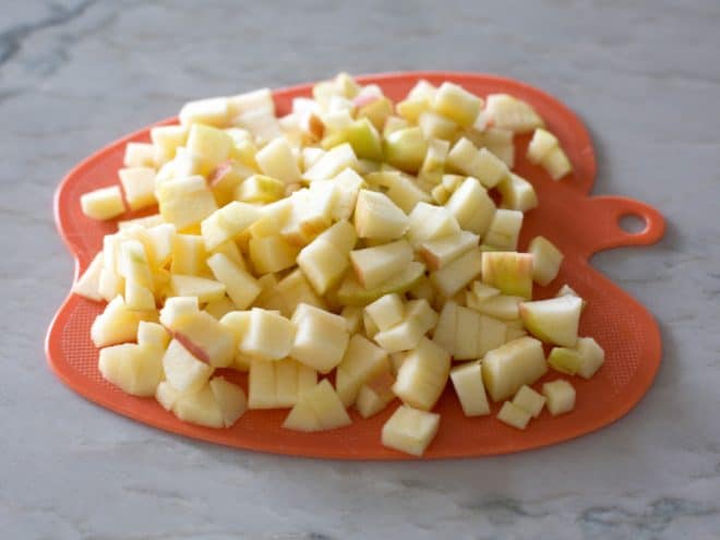 chopped apples