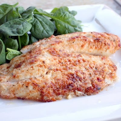 Parmesan Tilapia - a delicious healthy fish dinner that everyone loves! #seafood #fish #parmesan #tilapia #healthy #dinner
