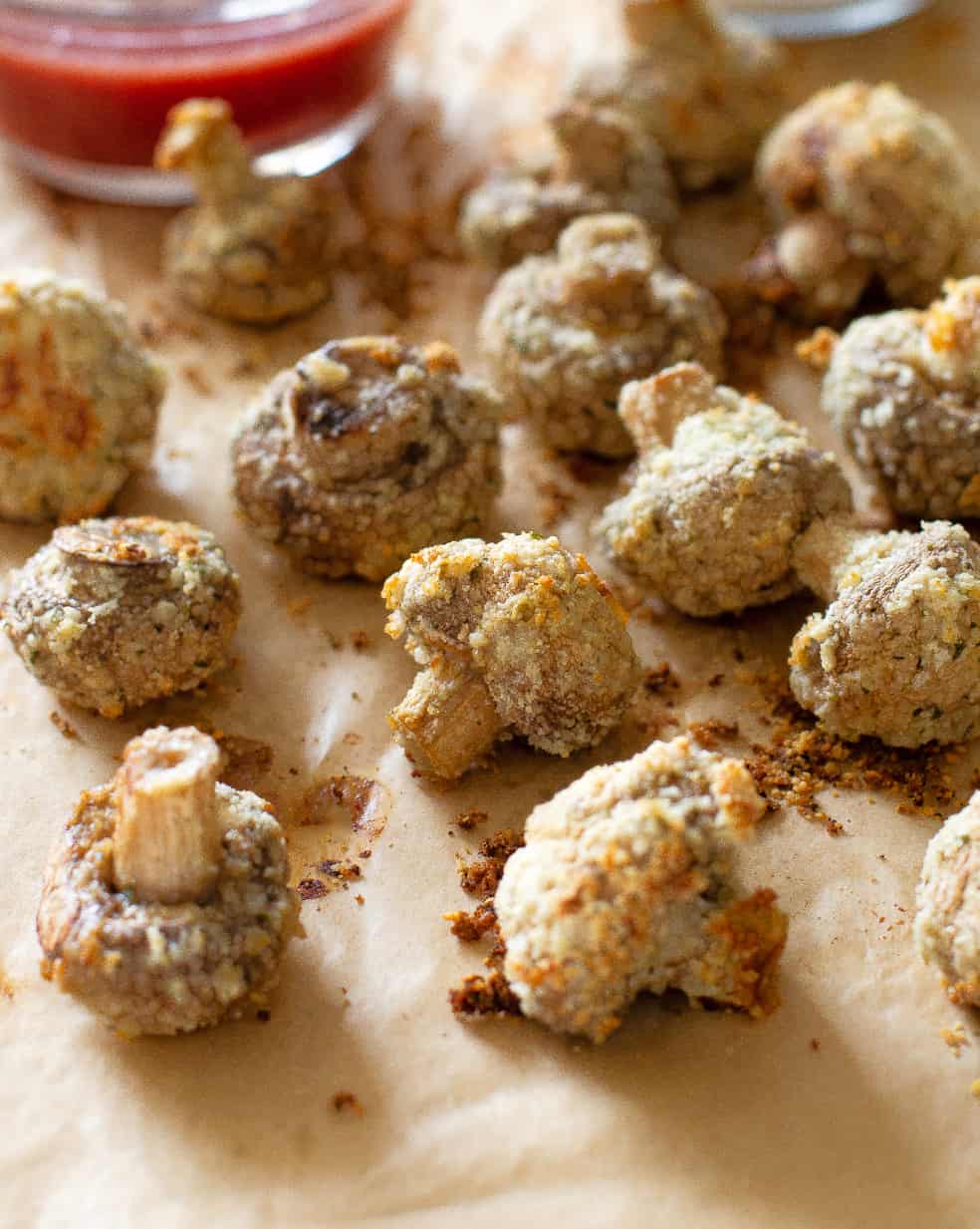 mushrooms with Panko breadcrumbs