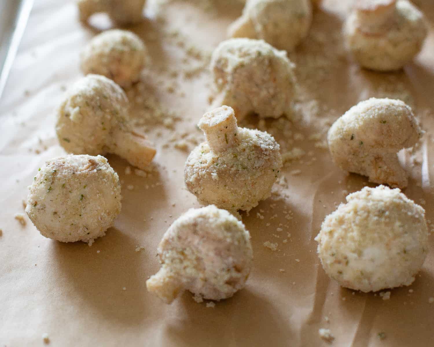mushrooms with Panko breadcrumbs