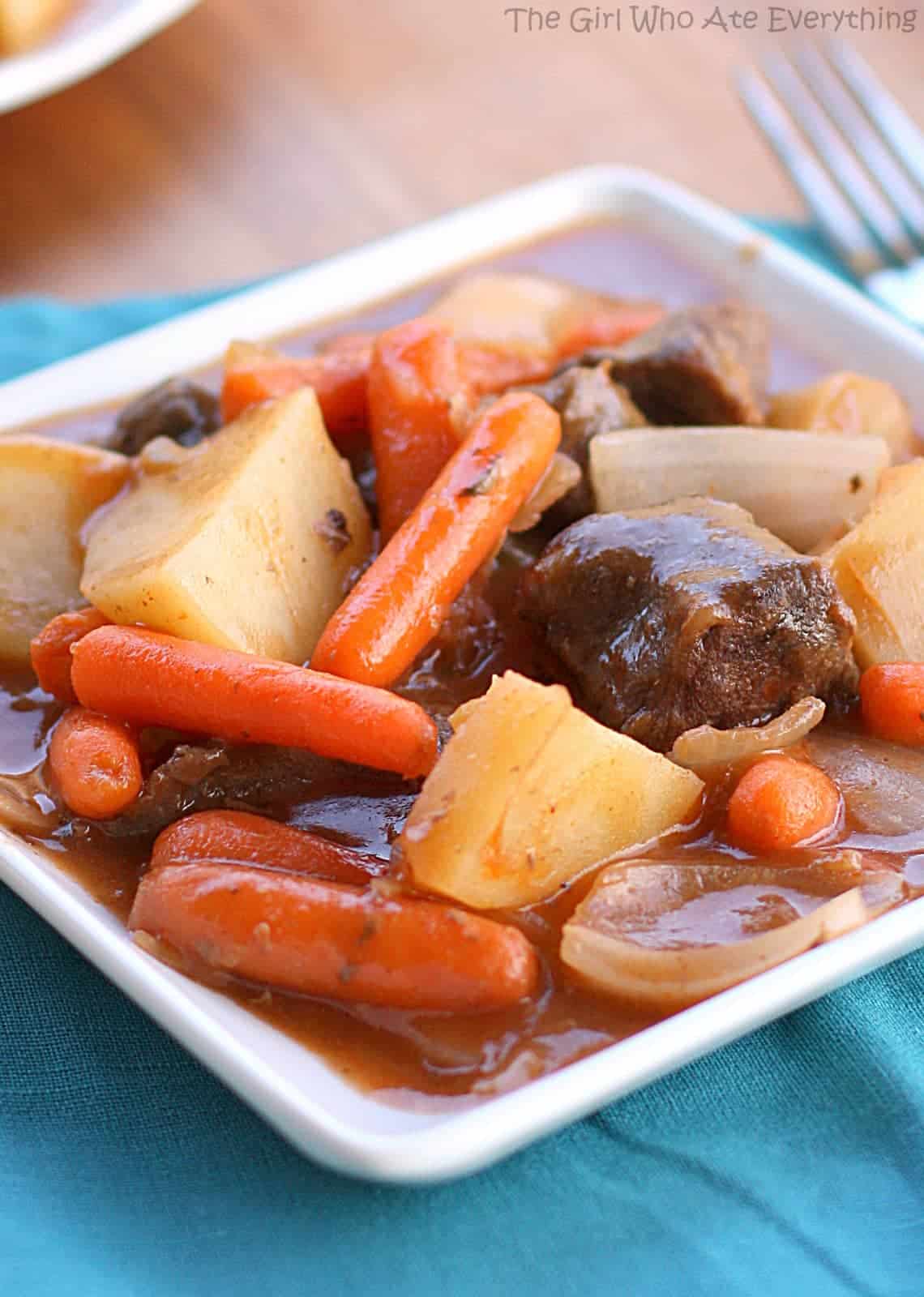 Oven Baked Stew - an old favorite we love! the-girl-who-ate-everything.com