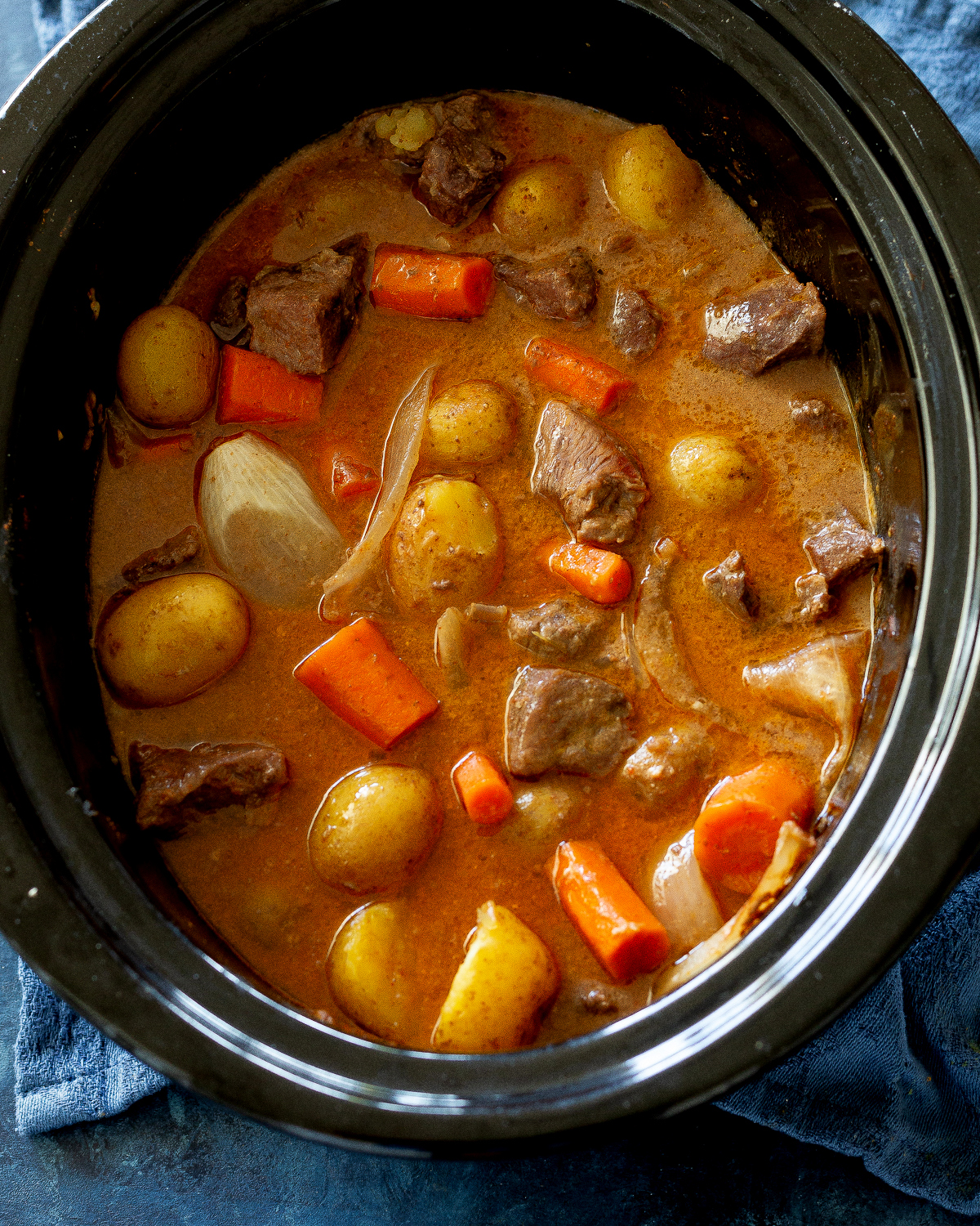 beef stew in the crockpot