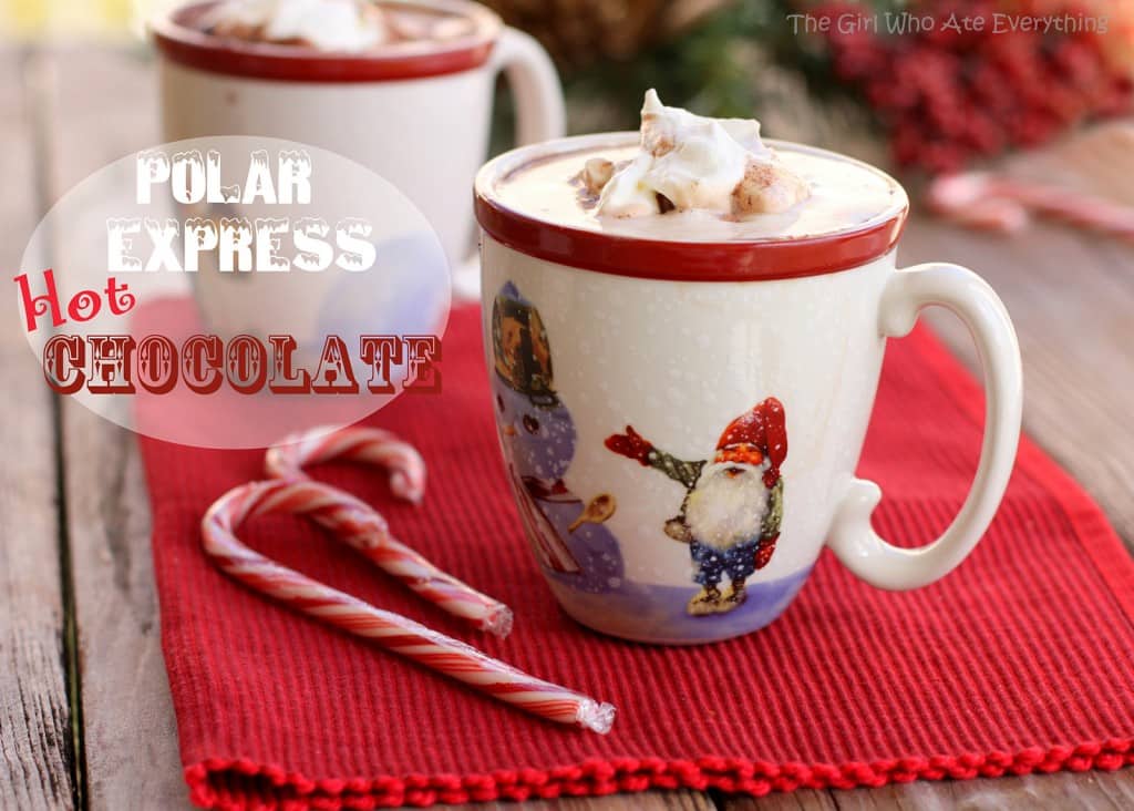 Polar Express Hot Chocolate - creamy, sweet chocolate perfect for Christmas!