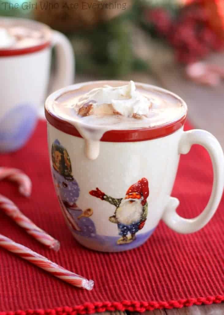 Polar Express Hot Chocolate - creamy, sweet chocolate perfect for Christmas!