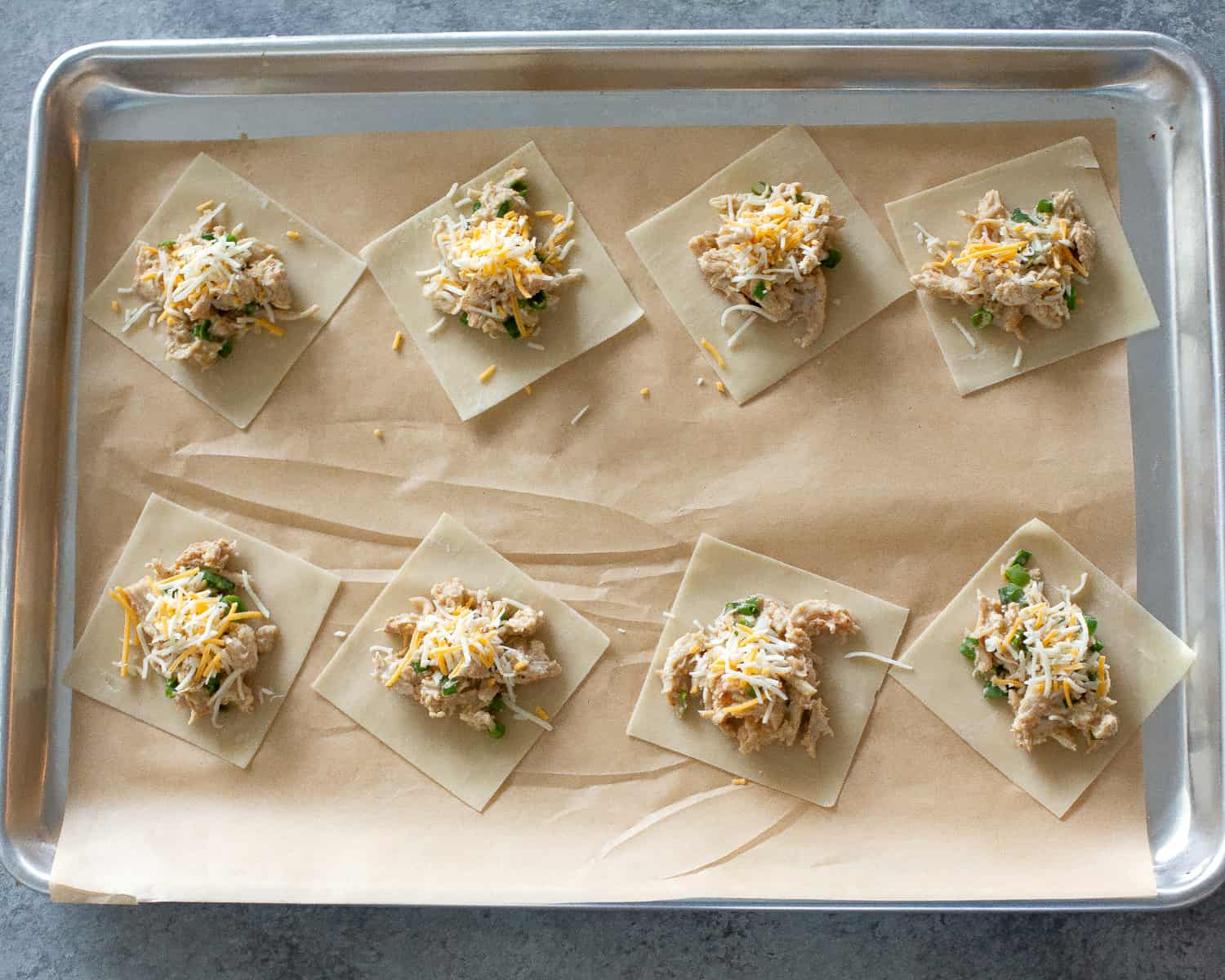 ingredients for wonton tacos