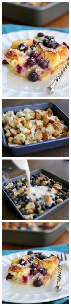 Blueberry Croissant Puff - a delicious overnight breakfast dish that everyone will love. #blueberry #croissant #puff #breakfast #recipe